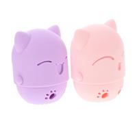 TOVINANNA 2pezzi Beauty Sponge Storage Box Organizer Silicone Per Casa e Viaggio Protezione Anti-drop e Anti-dust Di Contenitori Colorati Per Spugne Trucco Per Estetiste e Appassionati Di