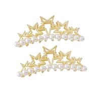 TOVINANNA 2pezzi Fermagli Per Metallo Con Perle Per Acconciature Eleganti e Pratiche Adatti Donne Con Spessi o Normali Per Uso Quotidiano e Occasionale