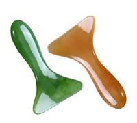 TOVINANNA 2pezzi Scraper Manuale Gua Sha Strumento Per Massaggio Corpo e Viso Design Ergonomico Forma Di Massaggiatore Portatile Per Tutti Tipi Di Colori