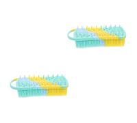 TOVINANNA 2pezzi Spazzola Massaggiante Per Capelluto Per Ragazzo Ragazza e Ragazzo Ragazza Facile Da Pulire Per Bagnetto e Dei Setole Morbide Per Rimuovere Forfora e Prurito Viaggio e Uso