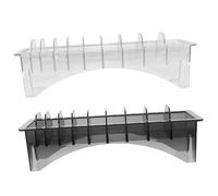 TOVINANNA 2pezzi Supporto Protezione Tagliacapelli Plastica Trasparente Custodia Pettine Guida Rettangolare Accessori Barbiere Scatola Strumenti Styling Capelli