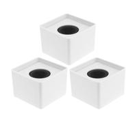 TOVINANNA 3 Pezzi Bandiera Quadrata Design Multifunzionale Compatta e Leggera Bianca in Plastica Facile Installazione per Microfono per Interviste e Conferenze