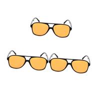 TOVINANNA 3 Pezzi Occhiali Sole Retro Unisex con Colorate Montatura Spessa e Design per Comfort