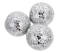 TOVINANNA 3 Pezzi Palline Decorative di Natale Argento in Schiuma Leggere e Compatte per Decorazioni Festive in Bar e Ristorante Atmosfera Luminosa e Bell'aspetto