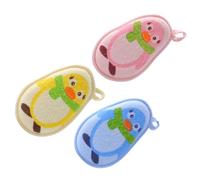TOVINANNA 3 pezzi Scrubber per Bagnetto Ragazzo Ragazza Spugne Corpo Cartoon Delicate Morbide e Compatte per Sensibile