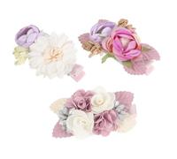 TOVINANNA 3 Pz Accessori Per Con Fiori Di Artificiali Fasce Per La Testa Fascia Per Copricapo Fermagli Per Da Donna Forcine Dei Figli Dei Fiori Nastro