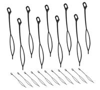 TOVINANNA 30Pcs Hair Piercer Hair Braiding Tools Crochet Hook Crochet Needles For Hair Dreadlocks Making Tool Hair Tool Dreadlocks Crochet Needle Salon Dreadlock Tool Black Plastic