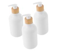 TOVINANNA 3pezzi Dispenser per Shampoo e Balsamo in Pet Dispenser per Flaconi Pompa Capacità da Comodo da Usare e Non Scivola Facilmente per Sapone Liquido Shampoo e Altri Usi da Toeletta