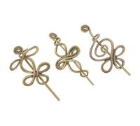 TOVINANNA 3pezzi Forcine per Capelli in Metallo Vintage Cinesi in Lega Cava per Capelli da Donna Accessori per Retrò per Matrimoni e Feste Design Artigianale Dettagli Vichinghi