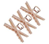 TOVINANNA 3pezzi Mollette Per Capelli Eleganti in Lega Con Perle Pinze Artiglio Resistenti Per Capelli Spessi e Medi Accessori Bigiotteria Femminili Per Acconciature Quotidiane e Regali