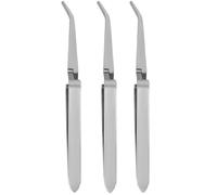 TOVINANNA 3pezzi Pinzette per Modellare Unghie in Acciaio Inossidabile Strumento Manicure Multiuso per Nail Art Accessori per Unghie Professionali e Domestici Dimensione Ergonomica Facile
