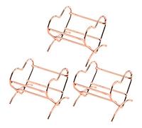 TOVINANNA 3pezzi Supporto Per Spugne Makeup Rosa Oro Elegante Porta Spugna Forma Di Cuore Per Asciugare e Riporre Spugnette Cosmetiche Accessorio Pratico Per Bellezza e Make-up