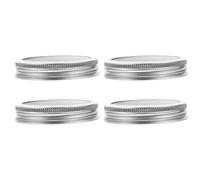 TOVINANNA 4 Coperchi a Rete in Acciaio Inox 304 per Barattoli da 86 MM Set di Ricambio per Coltivazione Germogli Coperchi Forati per Barattoli per Germinazione Casalinga e Uso Alimentare