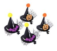 TOVINANNA 4 Pezzi Fermagli per Capelli Halloween Forma di Cappello Punteggiato Clip Piccole e Leggere per Ragazze e Donne Accessori Moda per Feste Cosplay