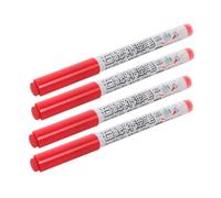 TOVINANNA 4 Pezzi Penna per Ritocco Pittura per Lapidi e Monumenti, Resistente alle Intemperie ai Raggi Solari, Colore Rosso, in Plastica, per Restauro e Manutenzione