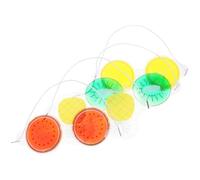 TOVINANNA 4 Pezzi Pvc Gel Fruit Sleep Eye Mask Hot Cold Compress Cartoon Design Resistente Allusura Portatile Per Ragazzi E Ragazze Adulti Casa Scuola