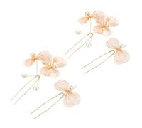 TOVINANNA 4 Pezzi Sposa con Fiori Vintage Accessori Eleganti per Matrimonio Barrette U per Donne e Ragazze per Cerimonie e Speciali