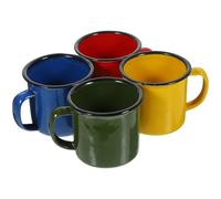 TOVINANNA 4 pezzi Tazze Smaltate Colorate Resistenti Multiuso per Latte Tè e Acqua Design Retrò Antiscivolo Accessorio Casa Pratico e Facile da Pulire