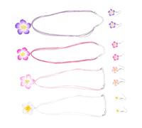 TOVINANNA 4 Set Di Accessori Frangipani Orecchini Floreali Fiori Tropicali Collane Per Feste Accessori Da Donna In Argilla Gioielli Per Donne Gioielli A Tema Orecchini In Lega