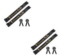 TOVINANNA 4 Set Spalla spalla e seni ricamare svelare paillettes suite nuziale fascia per la festa di fidanzamento cintura di galateo per lo sposo di fidanzamento fascia in raso Stoffa Nero