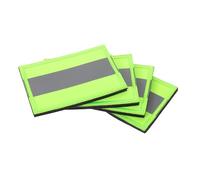 TOVINANNA 4 Toppe Riflettenti di Sicurezza Verde in Nylon e Tessuto Autoadesive per Zaini e Cappelli per Avventure Outdoor e Ciclismo
