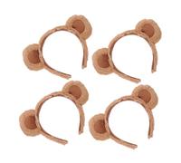TOVINANNA 4pezzi Cerchietti Fluffy Per Donne Con Orecchie Da Orso Per Cosplay e Feste Accessorio Carino Per Occasioni Quotidiane e Makeup