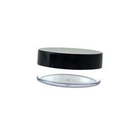 TOVINANNA 4pezzi Contenitore Cosmetico Vuoto Con Coperchio Nero Barattolo Porta Make-up Per Polveri e Accessori Da Viaggio Pratico e Leggero Per Cosmetici e Materiale Artistico