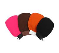 TOVINANNA 4pezzi Guanto Esfoliante Per Bagno Rayon Di Colorati Arancio Caffè Rosso Rosa Per Sauna e Doccia Rimuove Cellule Morte e Rinfresca La