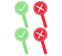 TOVINANNA 4pezzi Pagaia per Voto in Schiuma Portatile Design Palmare per Gioco in Aula per Insegnanti al Primo Anno
