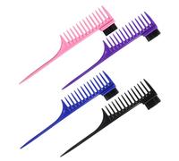 TOVINANNA 4pezzi Pettini Larghe Denti Pettini Rat Tail Per Strumenti Per Acconciature Professionali Antistatici e Leggeri Per e