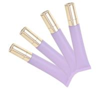 TOVINANNA 4pezzi Tubetti Dispenser Per Crema Contorno Occhi Ricaricabili Portatili e Pratici Per Viaggi Contenitori Per Cosmetici Testa Massaggiante Per Prodotti Skincare