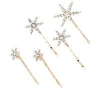 TOVINANNA 5 Pz fermaglio per con strass galassia stella bobby affrettato la stella taglia i Accessori barrette hair clip fermaglio per a stella clip laterali lega