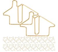 TOVINANNA 50 Pezzi Graffette in Acciaio al Carbonio Oro a Forma di Casa, Fermacarte Multiuso per Documenti e Foto, per Album Fotografici e Ufficio