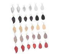 TOVINANNA 5paia Orecchini Pendenti Di Foglia e Goccia in Similpelle Glitterata Accessori Da Per Adatti Ogni Occasione