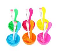 TOVINANNA 6 pezzi Ciotole per Maschere Viso Maschere e Cucchiai Dosatori per Creazione DIY Accessori Skincare Compatti per Uso Domestico e Viaggi Colore Casuale Colore Casuale