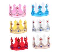 TOVINANNA 6 Pezzi Coroa Compleanno per Accessori Eleganti per Cosplay e Decorazioni Oro Comfort e Stile per Principi e Principesse