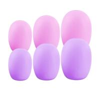 TOVINANNA 6 pezzi Cover Protettive per Pennelli Trucco in Silicone Antiscivolo Custodia da Viaggio per Proteggere e Conservare Pennelli Fard e Sfumatura Salvaspettine per Makeup