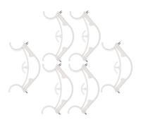 TOVINANNA 6 Pezzi Gancio Elastico da Muro Bianco in Plastica Riutilizzabile per Appendere Palloncini e Banner, per Decorazioni di Feste e Cerimonie