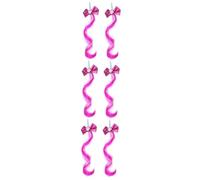 TOVINANNA 6 Pz Accessori Per Parrucche Per Bambini Parrucca Di Umani Ricci Parrucca Vestita Da Principessa Molletta Fermagli Per Per Ragazze Parrucche Colorate Rosa