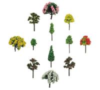 TOVINANNA 60 Mini Modelli di Alberi da Tavolo di Sabbia 3,5-5,5 Cm Altezza in Plastica per Micro Paesaggi e Decorazioni Fai da Te, Accessori Compatti per Modellismo e Terapia Psicologica