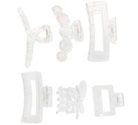 TOVINANNA 6pezzi Clip Per Trasparenti Pinze Large Per Trattamento e Bellezza Fermagli Chic Per Uso Quotidiano e Relax Accessorio Pratico Per Cucinare Lavare e Truccarsi Supporto Sicuro e