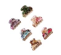 TOVINANNA 6pezzi Fermaglio Per Capelli Alla Moda in Acrilico Pinza Per Coda Di Cavallo Elegante Fermagli Per Capelli Resistenti Adatta Per Donne e Ragazze Per Uso Quotidiano e Molte Occasion