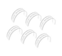 TOVINANNA 6pezzi Righello Trucco Sopracciglia in Pvc Trasparente Flessibile Per Mappatura e Tatuaggio Microblading Strumento Preciso Per Linee Visibili e Marcature Accurate