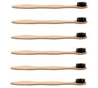 TOVINANNA 6pezzi Spazzolini Bamboo Naturali Con Setole Morbide Spazzolini Ecologici Per Denti Sensibili Manico e Resistente Per Uso Quotidiano e Viaggi