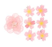 TOVINANNA 7 Pz Forcina Di Fiori Di Ciliegio Districante Intrecciatura Per Ragazza Spray Spazzola Clip Coda Di Cavallo Accessori Molletta Pettini Arriccia Netto Bigodini Rosa Resina