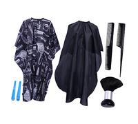 TOVINANNA 7pezzi Barbiere Professionale Mantello Chiusura Rapida Spazzola Morbida Pettine Doppio e Clip per Capelli per Salone e Uso Personale