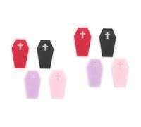TOVINANNA 8pezzi Coffin Shape Hair Clips Gothic Hair Accessories for Women and Girls for Halloween Parties Punk Style Decorative Clips and