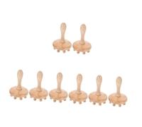 TOVINANNA 8pezzi Pettini Massaggianti Legno Per Capelluto Pettine Con Denti Larghi Per Massaggio e Dei Comodo e Portatile Per Famiglie e Regali