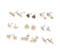 TOVINANNA 9 Paia Di Orecchini A Bottone Orecchini A Cuore Decorativi Orecchini Alla Moda Accessori Per Le Orecchie Alla Moda Orecchini Per Ragazze Orecchini Semplici Decorazioni Per