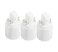 TOVINANNA Adattatore per Portalampada da G24Q a E27 4 Pin Set da 3 Pezzi Materiale Ignifugo Resistente al Calore Conversione Semplice per Lampadine LED Uso per Casa Ufficio e Spazi